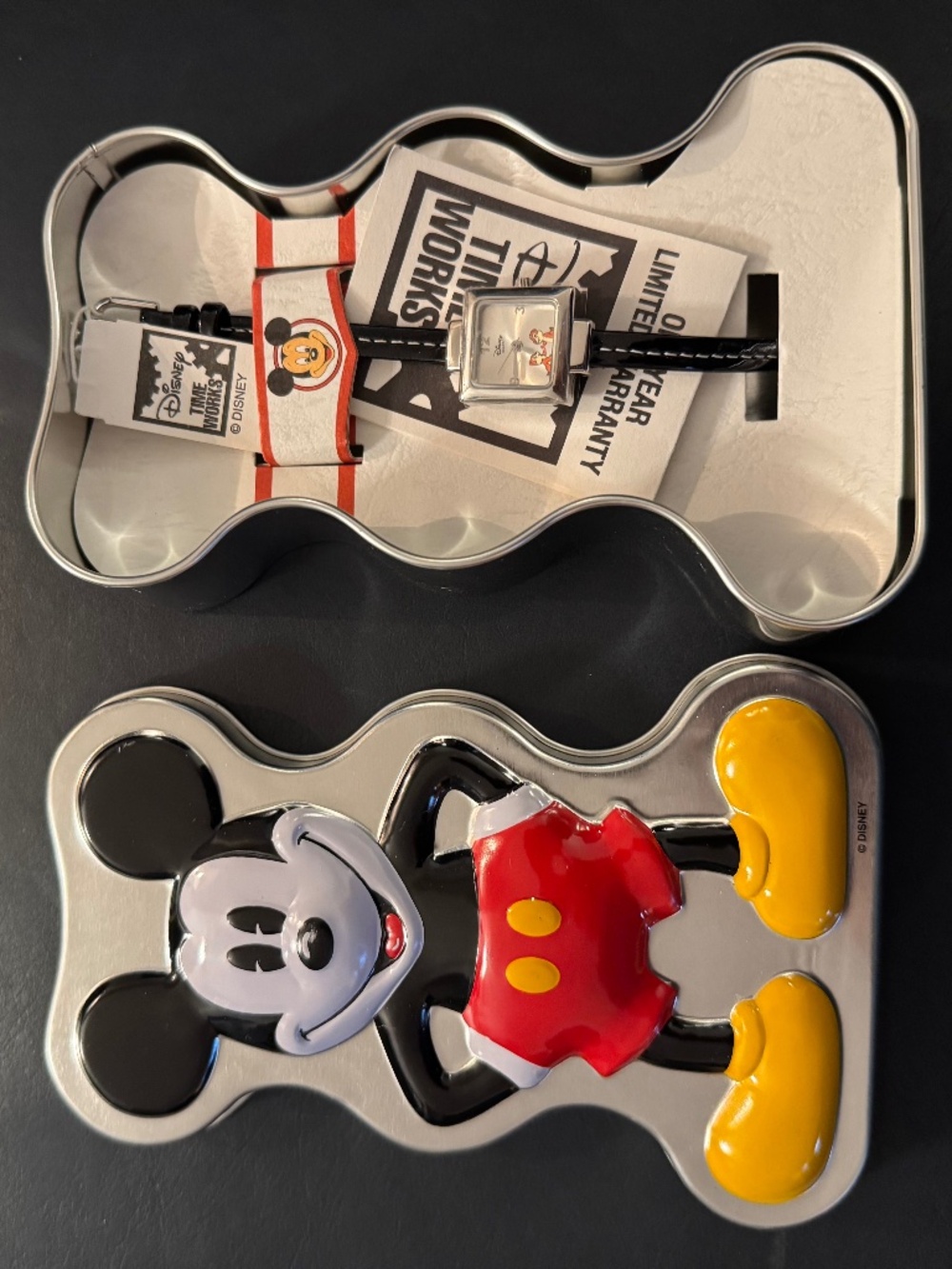 Vintage Disney Time Works Chip 'n Dale Watch New in Box Mickey Tin NWT Collectib